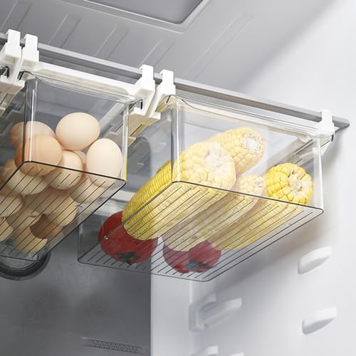 Refrigerator Drawer Organizer Efficient Clear Fridge Pull Out Storage