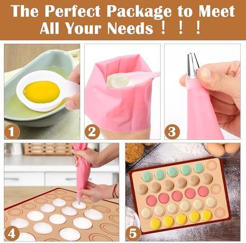 29P Macaron Silicone Baking Mats Set(11.6"x16.5")