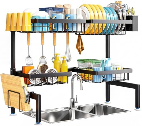 ARSTPEOE Over-the-Sink Dish Drying Rack, 2 Tiers