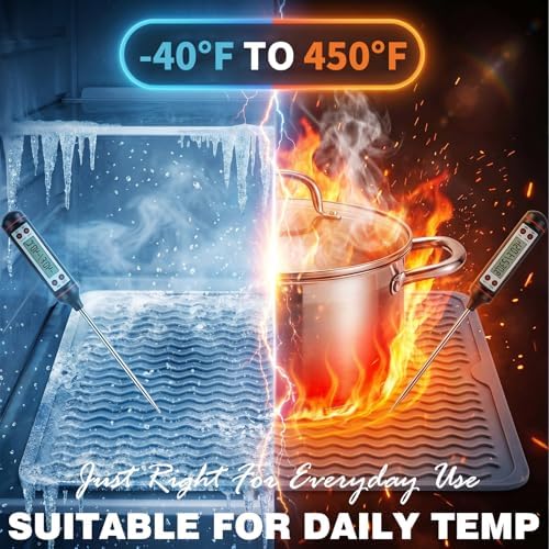 2 Pack Silicone Dish Drying Mat, 24"x18"