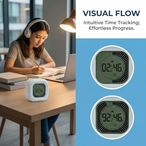 Visual Timer for Kids, 99-Minute Countdown Clock, Magnetic