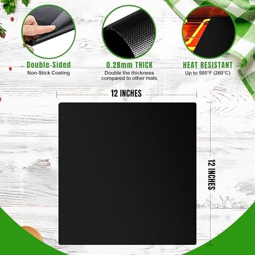 Toaster Oven Liners Reusable for Ninja Air Fryer Bottom Heat Resistant
