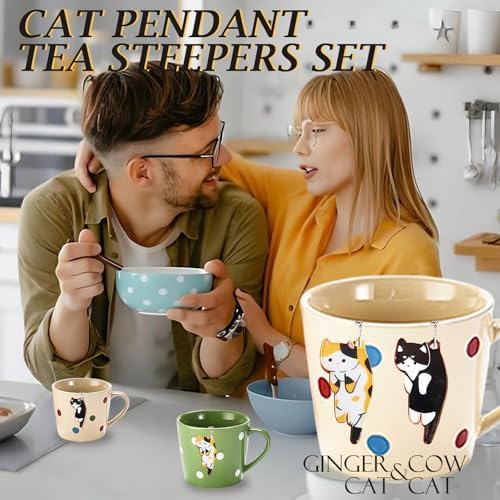 Cat Tea Infuser Set, 2 PCS Cubic Tea Diffusers for Loose Tea
