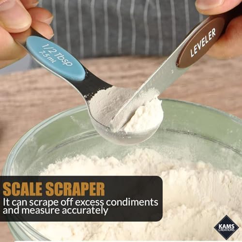 16PCS Magnetic Measuring Cups and Spoons Set with Leveler – Strong N52