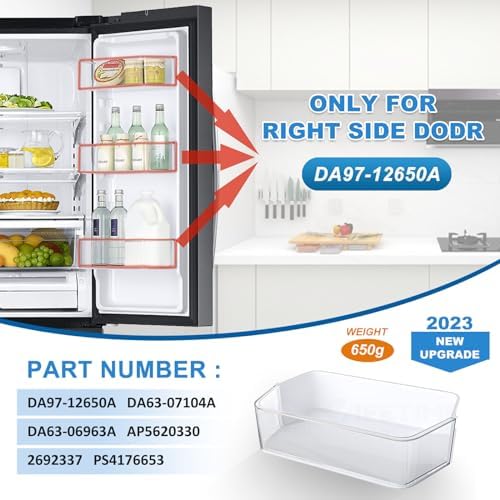 DA97-12650A Door Shelf Basket Bin Compatible with Samsung RF260