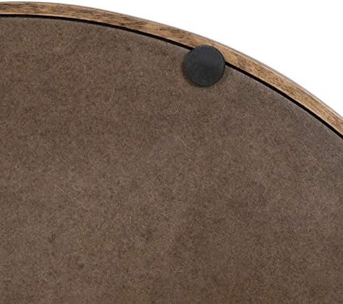 Kate and Laurel Lipton Modern Round Wood Tray, 15.5" Diameter, Rustic