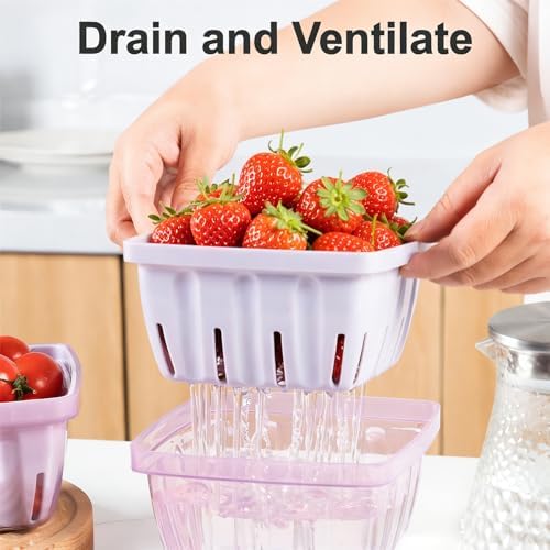 Berry Basket, 3-in-1 Fruit Colander with Holes
