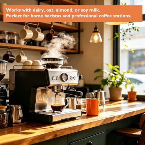 Milk Frothing Pitcher, Stainless Steel Milk Steamer Cup Milk Frother