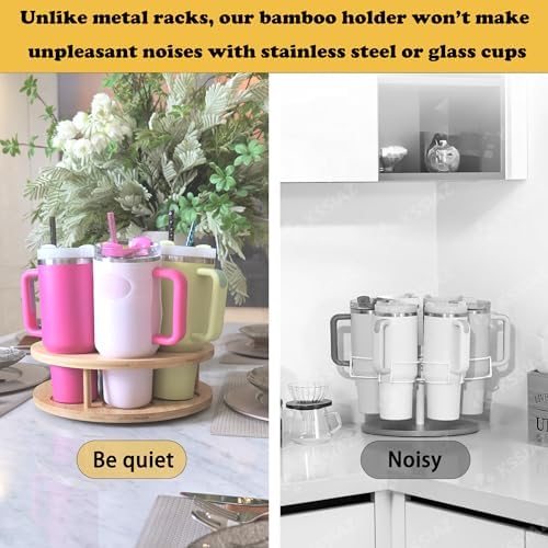 7 Slots Water Bottle Organizer for Stanley Tumbler, Rotatable Stanley
