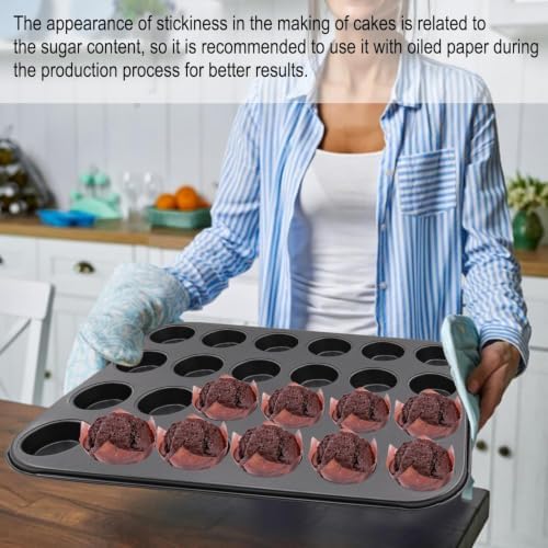 2 Pack Premium Bakeware 24-Cup, Mini Muffin Pan, Dishwasher Oven Safe