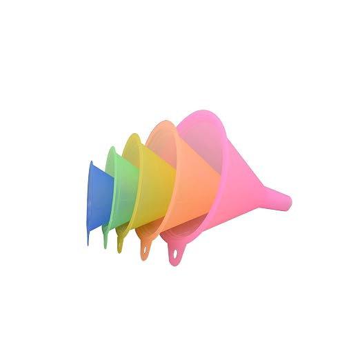 Plastic Funnel Set of 5, All Purpose Cooking Funnels Small to Large Funnel by Unknown