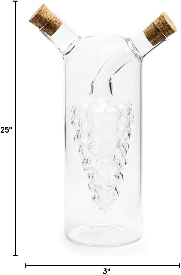 Fox Run 7050 Run Grape Motif Oil and Vinegar Cruet Dispenser Bottle - Image 8