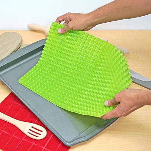 Southern Homewares Raised Silicone Baking Sheet, Green, Set of 2