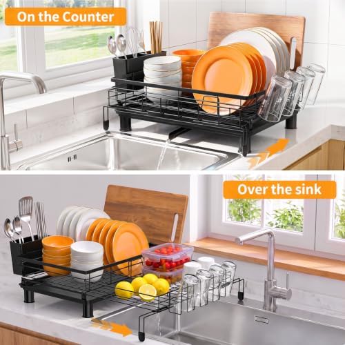 Expandable Stainless Steel Over-Sink Dish Drying Rack