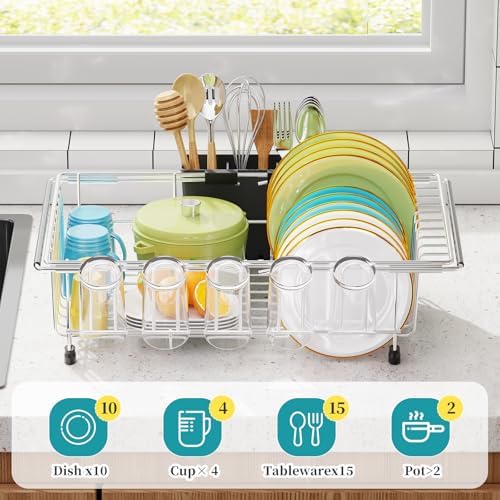 Simple Trending Adjustable In-Sink Dish Drying Rack