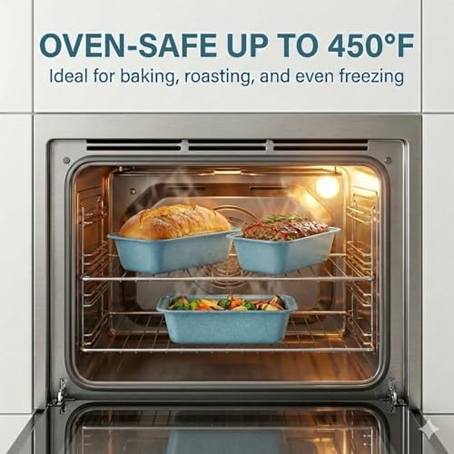 3-Pack Nonstick Loaf Pan, 9x4 in Nonstick Carbon Steel Bread Pans