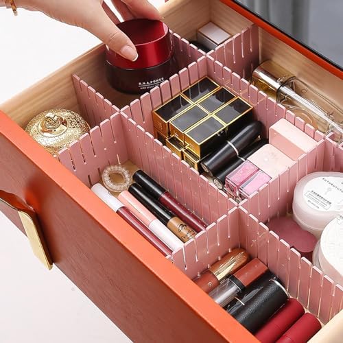 acDesign 40Pcs Grid Drawer Dividers, Adjustable Drawer Organizer for