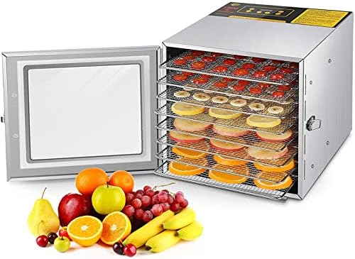 FAHKNS Food Dehydrator, 8 Stainless Steel Trays