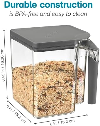 Polder Handle-It Canister, BPA-Free Plastic, Stackable Kitchen Storage