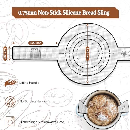 Sourdough Starter Kit,9''Round Proofing Basket,36oz Sourdough Starter