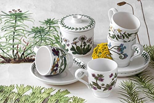 Portmeirion Botanic Garden Drum Shaped Covered Sugar Bowl 7 Oz