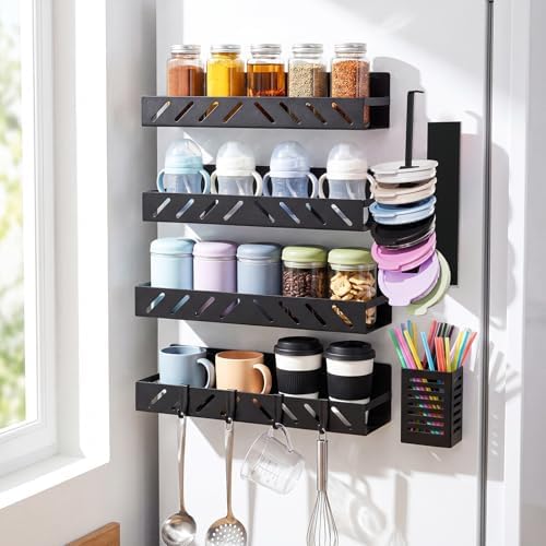 6-Pack Carbon Steel Magnetic Water Bottle Organizer