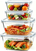 Extra Large Glass Storage Containers with Lids, 4 Pack