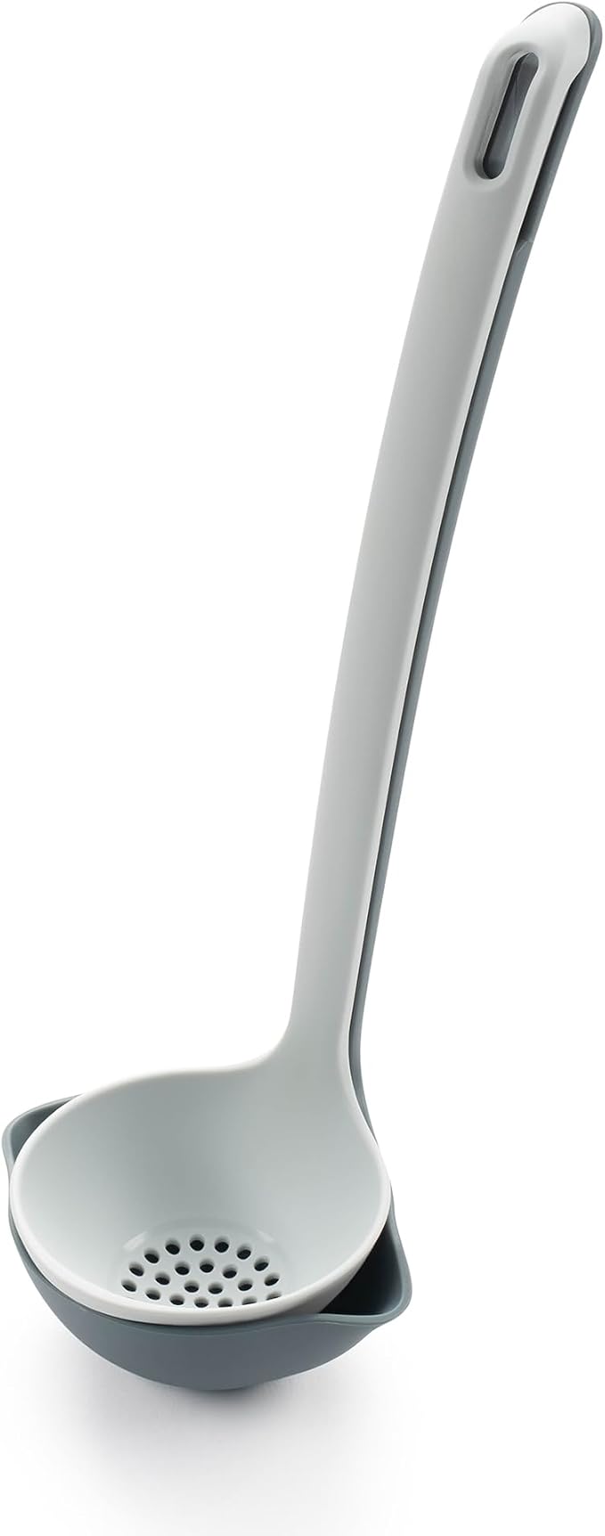 HIC Kitchen 2-in-1 Straining Ladle, Super Strong and Heat Safe by HIC