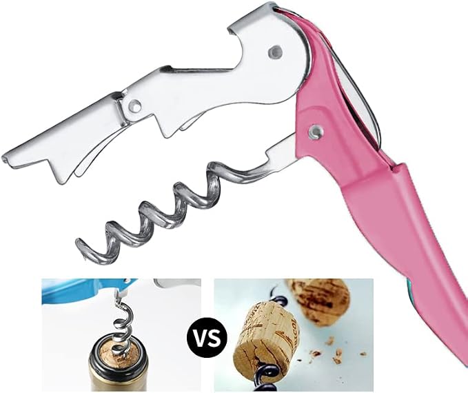 Professional Waiter Corkscrew Wine Openers Set, Heavy Duty Stainless Steel - Image 3