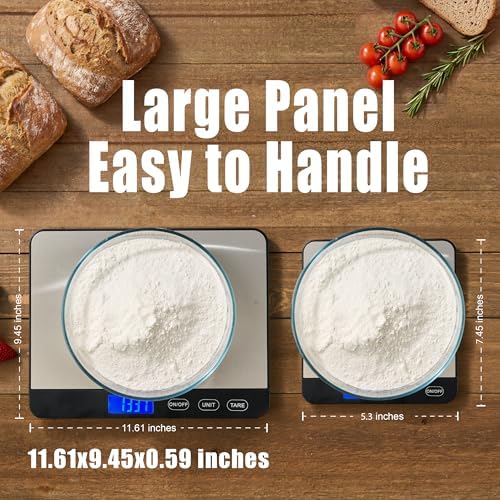 Food Scale 44lb/20kg, Extra-Large Platform Digital Kitchen Scale