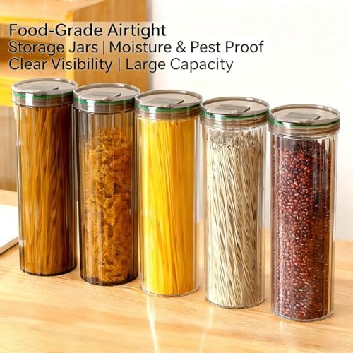 Airtight Spaghetti Container Storage Clear Pasta Holder Organizer