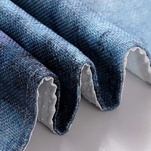 Blue and Grey Placemats Set of 4 Modern Abstract Art Placemats Heat