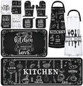 Fourluoo 12-Piece Farmhouse Kitchen Set, Towels and Apron