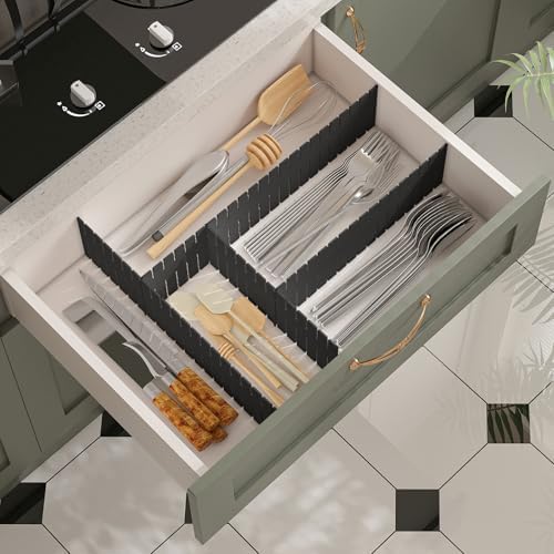Adjustable Drawer Dividers, Cut to Fit Plastic Organizer Strips