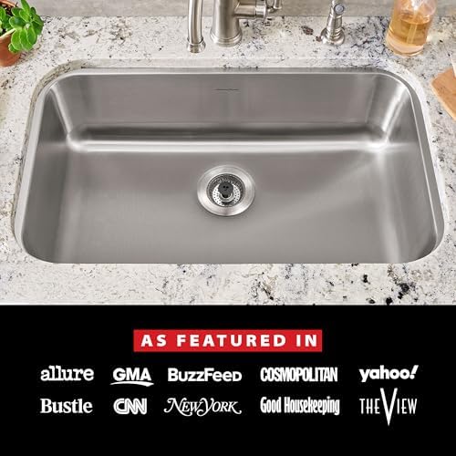 Kitchen SinkShroom Revolutionary Clog-Free Stainless Steel Sink