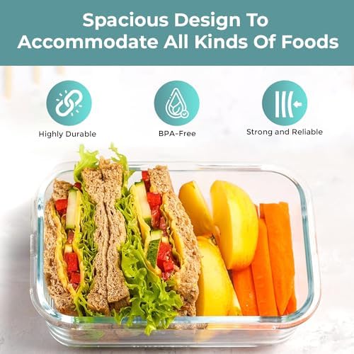 Razab 35 Pc Glass Food Storage Containers with Lids