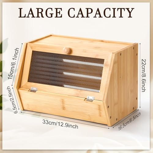 Thyle Bamboo Pantry Organizer and Containers Potato and Onion Storage