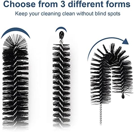 Ixiaoyoo 12 Pcs Straw Cleaner Brushes Set, 8.2 Inch Nylon Cleaning