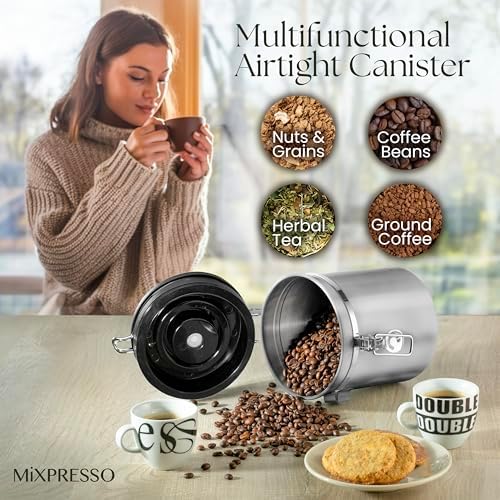 Mixpresso Airtight 16oz Coffee Canister