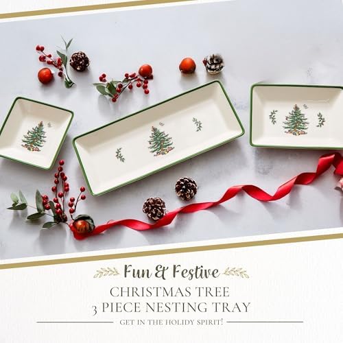 Spode Christmas Tree 3-Piece Traditional Nesting Trays - Set of 3