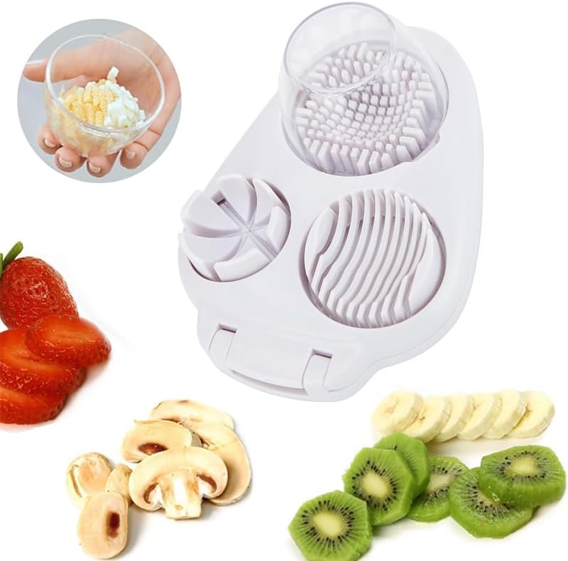 3-in-1 Egg Slicer, White