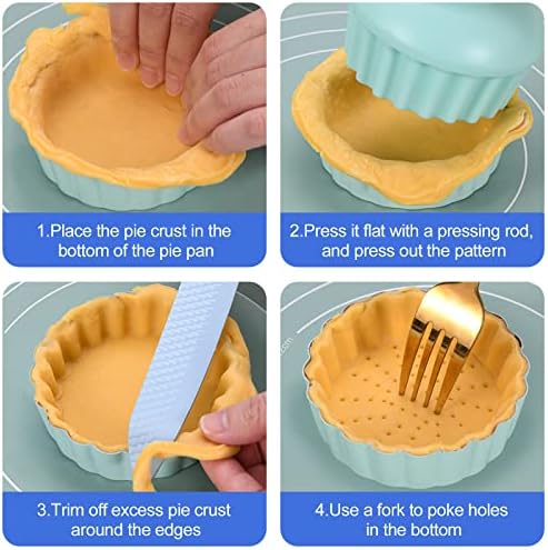 Mini Round Tart Pan with Removable Bottom, Nonstick Mini Pie Pans for