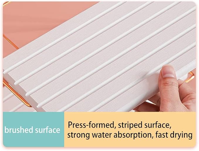 NiuYichee 2 PCS Water Absorbent diatomite Coasters, 9.5" x 5.5" Water Absorbing - Image 4