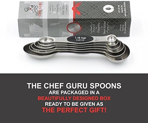The Chef Guru 1/8, 1/4, 1/2 tsp, 1 tsp, 1/2, 1 Tbls, 18/10 (304)
