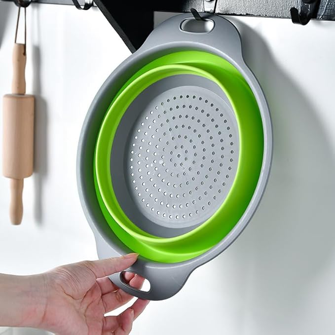 2 Pack Collapsible Colander Set, Emptycolor Foldable Collapsible Strainers - Image 5
