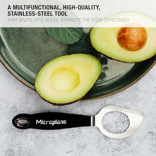 Microplane Avocado Tool | 3-in-1 Stainless Steel Avocado Slicer Tool
