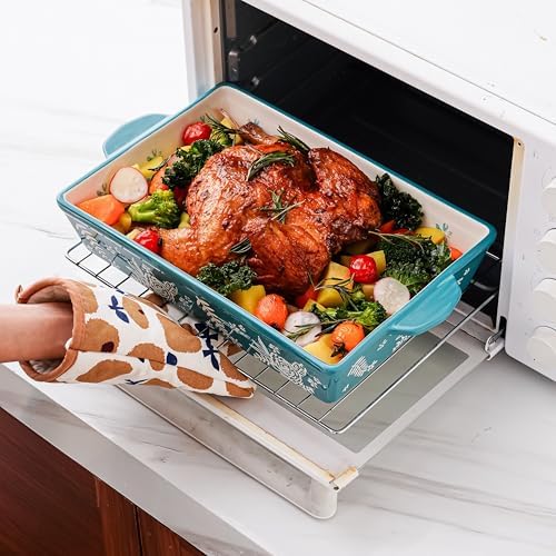 Wisenvoy Casserole Dish with Roasting Rack Baking Dish Casserole