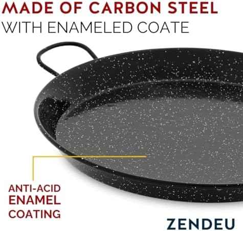 Paella Pan from Spain – Authentic Enameled Carbon Steel Paella Pan