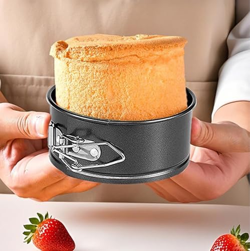 Round Shaped Springform Cake Pan with Locking Clasp – 4 Inch Small