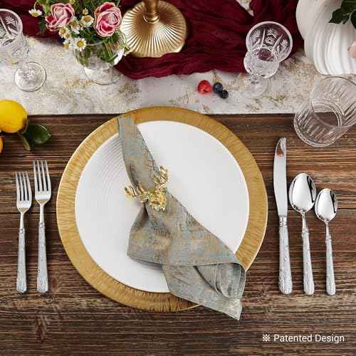 KEAWELL Premium Versailles 20-Piece Royal Silverware Set (20, Silver)